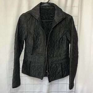 Denim Quilted Jacket Womens Medium